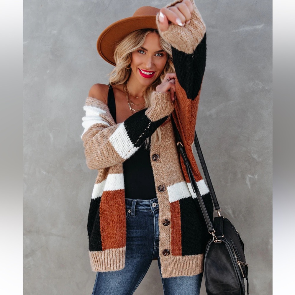 Lush from vici color block cardigan